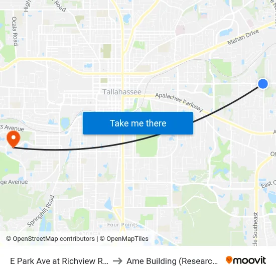 E Park Ave at Richview Rd Eb to Ame Building (Research #4) map