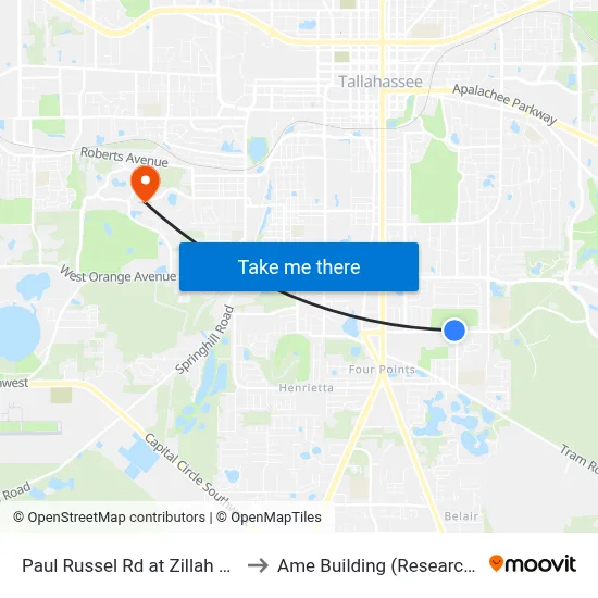 Paul Russel Rd at Zillah St Wb to Ame Building (Research #4) map