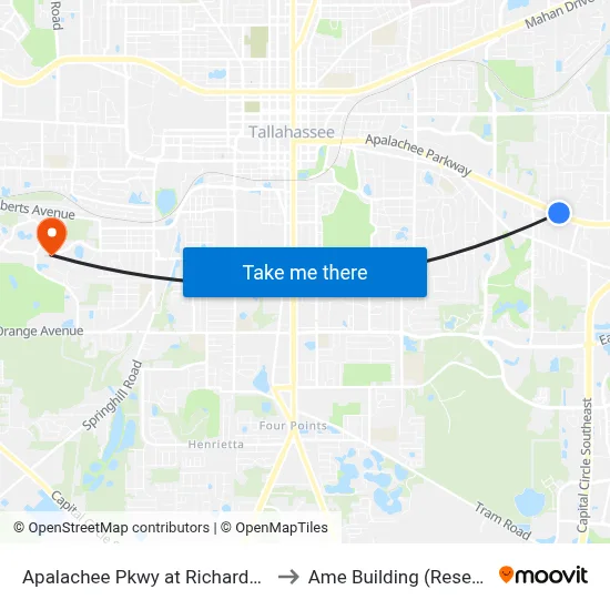 Apalachee Pkwy at Richardson Rd Wb to Ame Building (Research #4) map