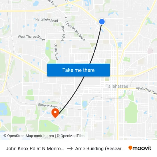 John Knox Rd at N Monroe St Eb to Ame Building (Research #4) map