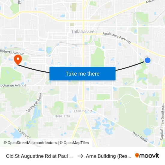 Old St Augustine Rd at Paul Russell Rd Eb to Ame Building (Research #4) map