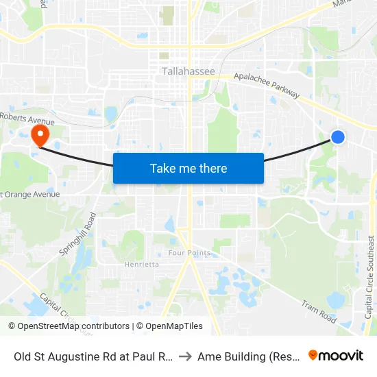 Old St Augustine Rd at Paul Russell Rd Wb to Ame Building (Research #4) map
