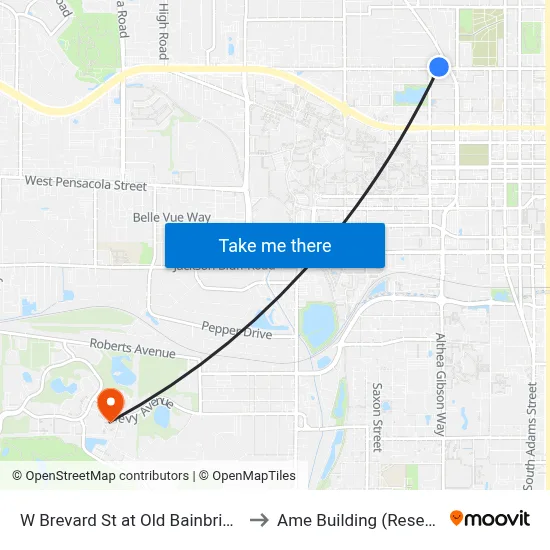 W Brevard St at Old Bainbridge Rd Wb to Ame Building (Research #4) map