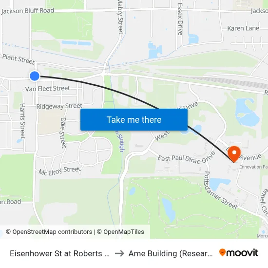 Eisenhower St at Roberts Ave Sb to Ame Building (Research #4) map