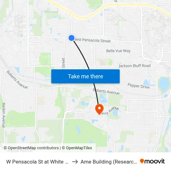 W Pensacola St at White Dr Wb to Ame Building (Research #4) map