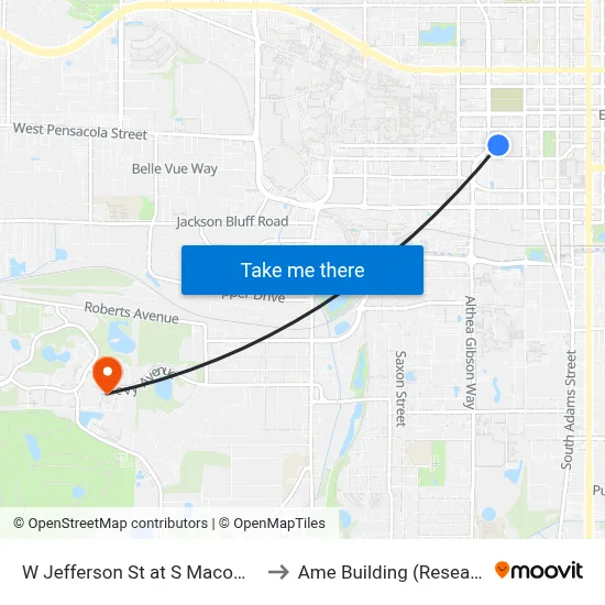 W Jefferson St at S Macomb St Wb to Ame Building (Research #4) map