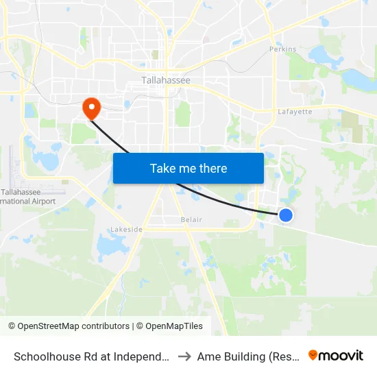 Schoolhouse Rd at Independence Landing to Ame Building (Research #4) map
