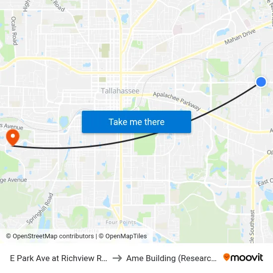 E Park Ave at Richview Rd Wb to Ame Building (Research #4) map