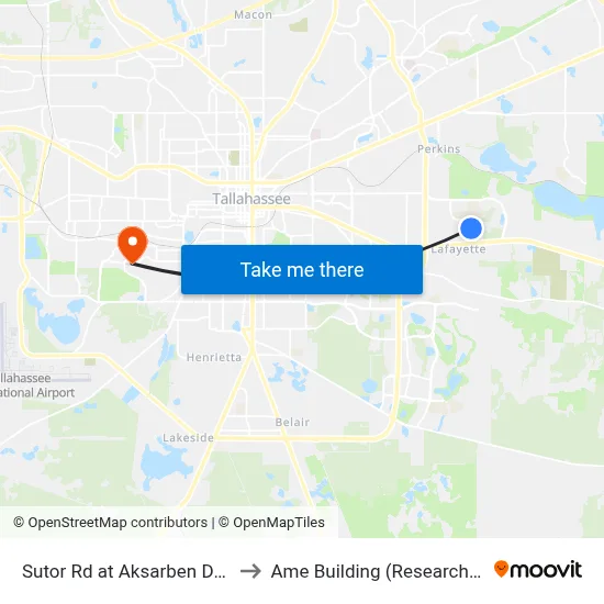 Sutor Rd at Aksarben Dr Nb to Ame Building (Research #4) map