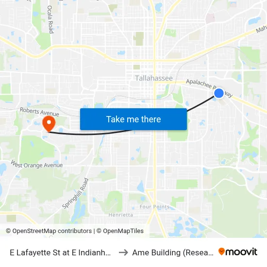 E Lafayette St at E Indianhead Dr Eb to Ame Building (Research #4) map