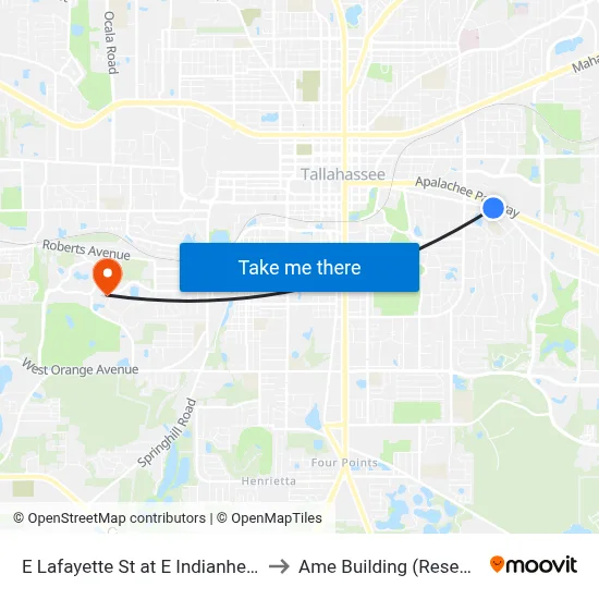 E Lafayette St at E Indianhead Dr Wb to Ame Building (Research #4) map