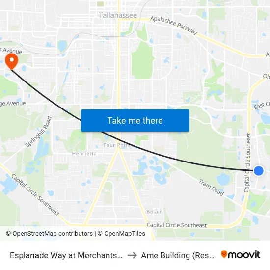 Esplanade Way at Merchants Row Blvd Sb to Ame Building (Research #4) map