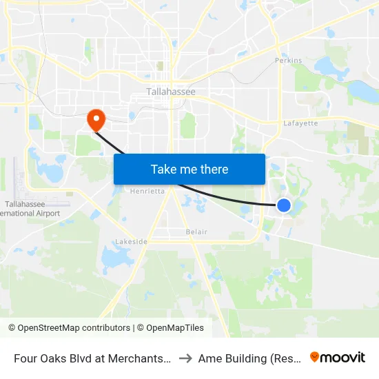 Four Oaks Blvd at Merchants Row Blvd Nb to Ame Building (Research #4) map