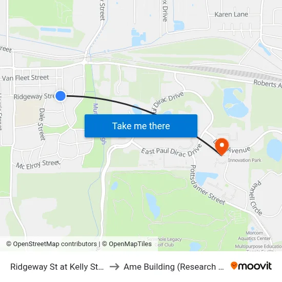Ridgeway St at Kelly St Eb to Ame Building (Research #4) map