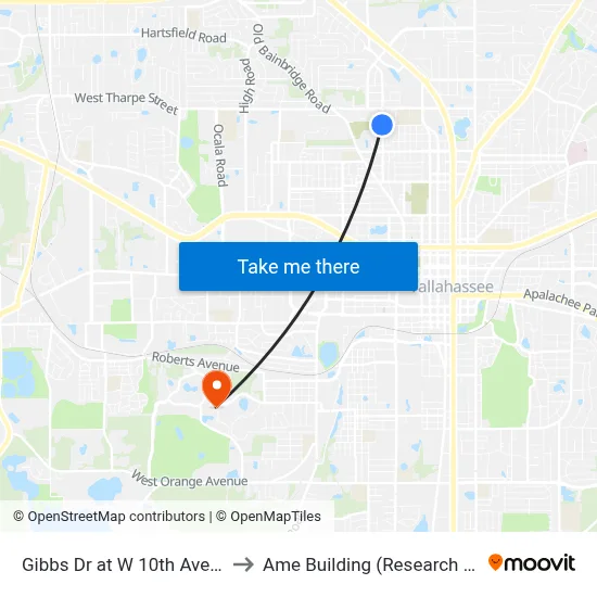 Gibbs Dr at W 10th Ave Sb to Ame Building (Research #4) map