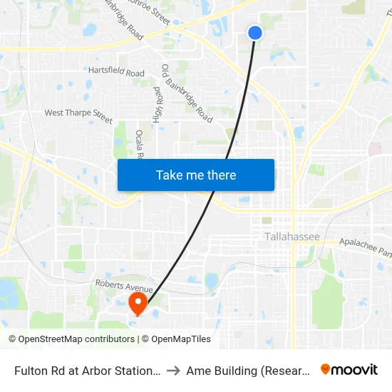 Fulton Rd at Arbor Station Ln Eb to Ame Building (Research #4) map