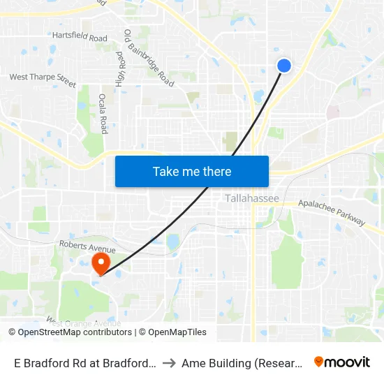E Bradford Rd at Bradford Ct Eb to Ame Building (Research #4) map