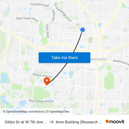 Gibbs Dr at W 7th Ave Sb to Ame Building (Research #4) map