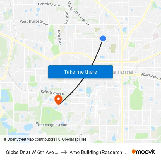 Gibbs Dr at W 6th Ave Sb to Ame Building (Research #4) map
