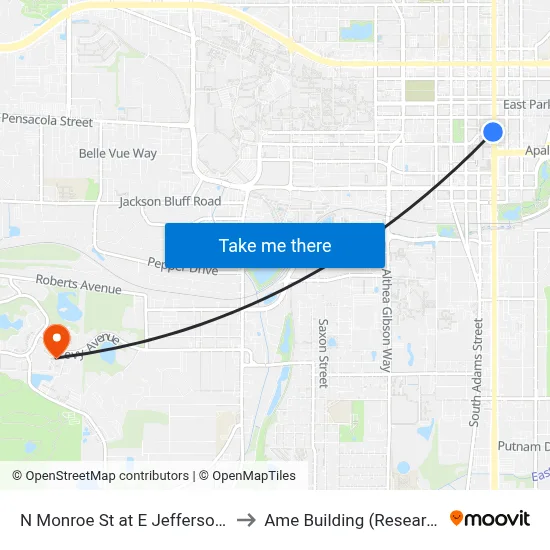 N Monroe St at E Jefferson St Sb to Ame Building (Research #4) map