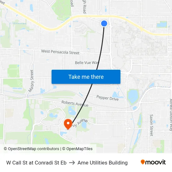 W Call St at Conradi St Eb to Ame Utilities Building map