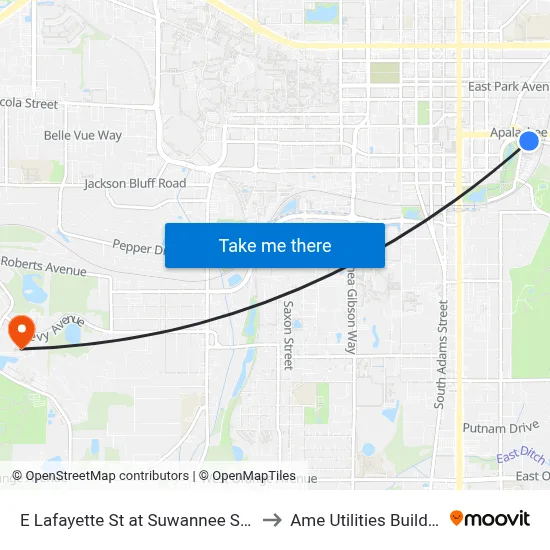 E Lafayette St at Suwannee St Eb to Ame Utilities Building map