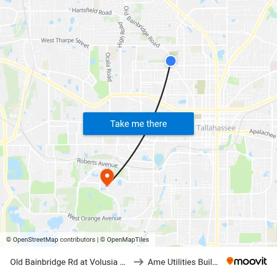 Old Bainbridge Rd at Volusia St Sb to Ame Utilities Building map