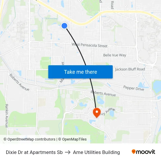 Dixie Dr at Apartments Sb to Ame Utilities Building map