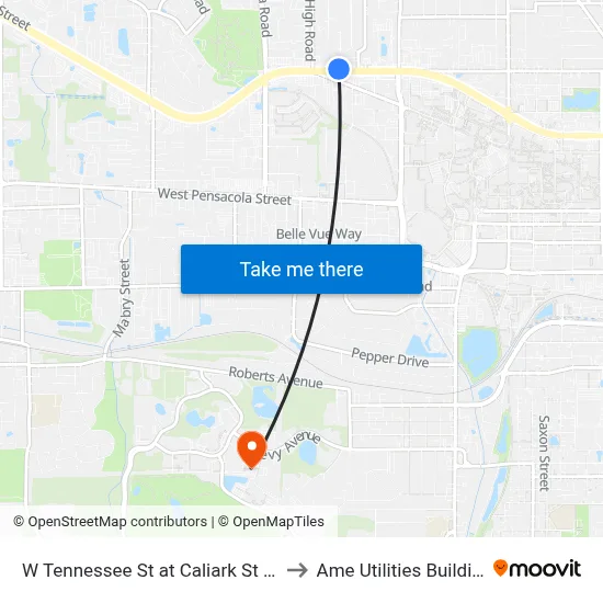 W Tennessee St at Caliark St Wb to Ame Utilities Building map