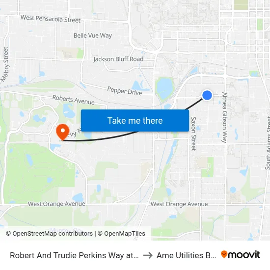 Robert And Trudie Perkins Way at Perry St Wb to Ame Utilities Building map