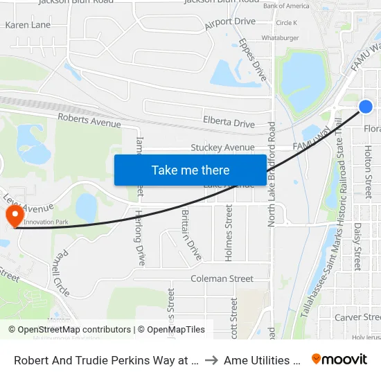 Robert And Trudie Perkins Way at Disston St Wb to Ame Utilities Building map