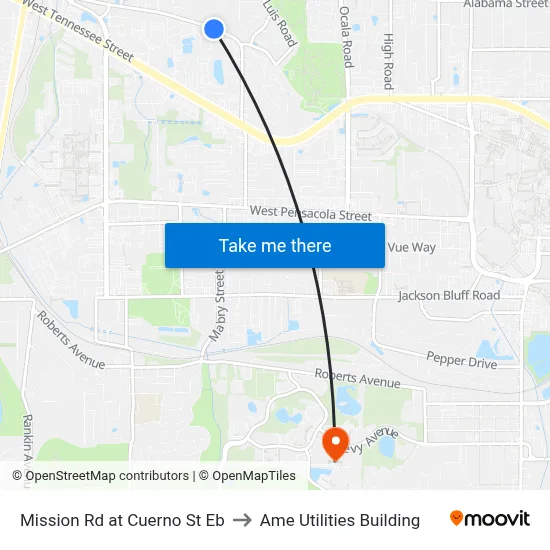 Mission Rd at Cuerno St Eb to Ame Utilities Building map