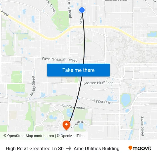 High Rd at Greentree Ln Sb to Ame Utilities Building map