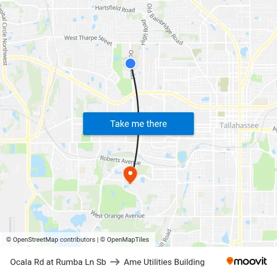 Ocala Rd at Rumba Ln Sb to Ame Utilities Building map