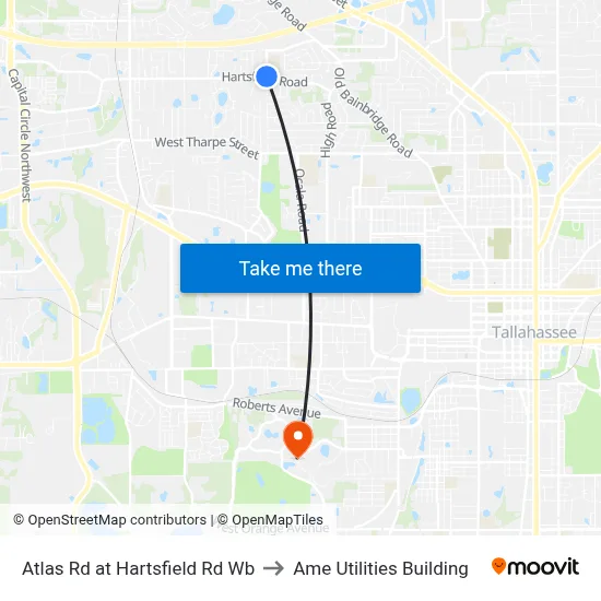 Atlas Rd at Hartsfield Rd Wb to Ame Utilities Building map