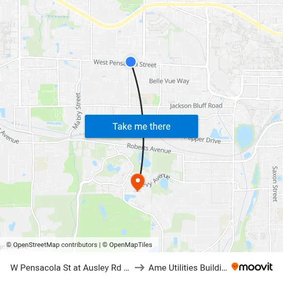 W Pensacola St at Ausley Rd Wb to Ame Utilities Building map