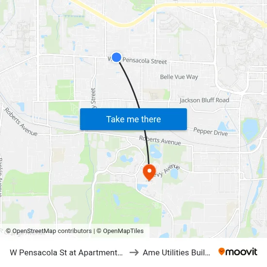 W Pensacola St at Apartments Wb to Ame Utilities Building map