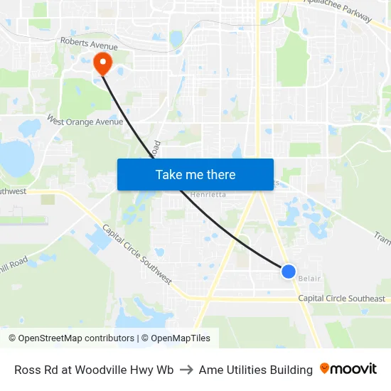 Ross Rd at Woodville Hwy Wb to Ame Utilities Building map