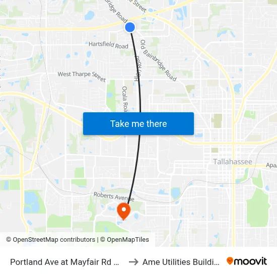 Portland Ave at Mayfair Rd Wb to Ame Utilities Building map