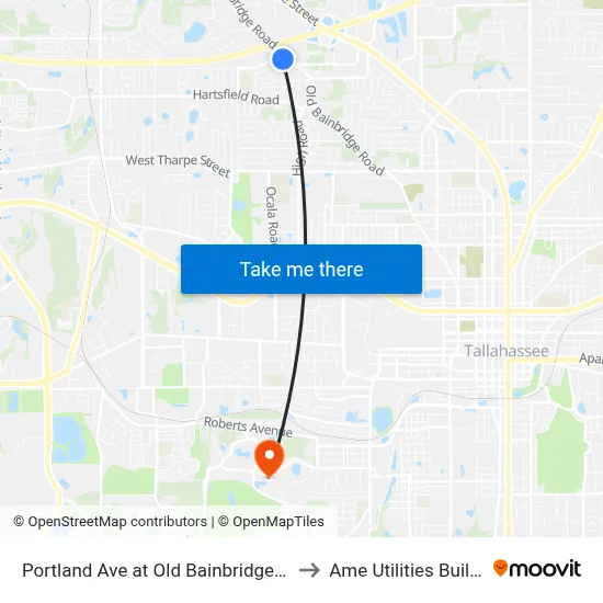 Portland Ave at Old Bainbridge Rd Eb to Ame Utilities Building map