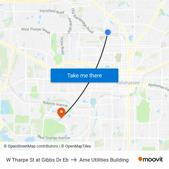 W Tharpe St at Gibbs Dr Eb to Ame Utilities Building map