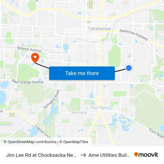 Jim Lee Rd at Chocksacka Nene Sb to Ame Utilities Building map