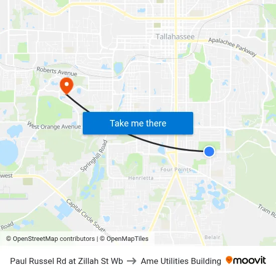 Paul Russel Rd at Zillah St Wb to Ame Utilities Building map