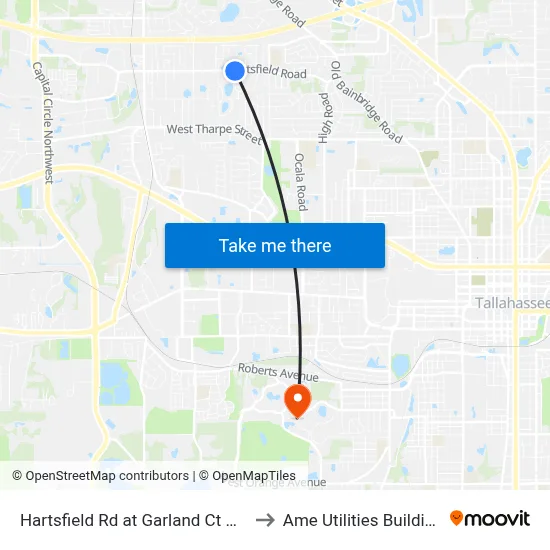 Hartsfield Rd at Garland Ct Wb to Ame Utilities Building map