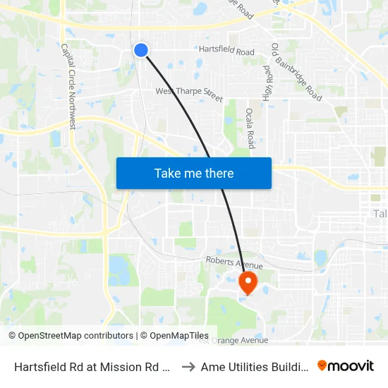 Hartsfield Rd at Mission Rd Wb to Ame Utilities Building map