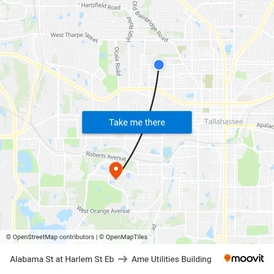 Alabama St at Harlem St Eb to Ame Utilities Building map