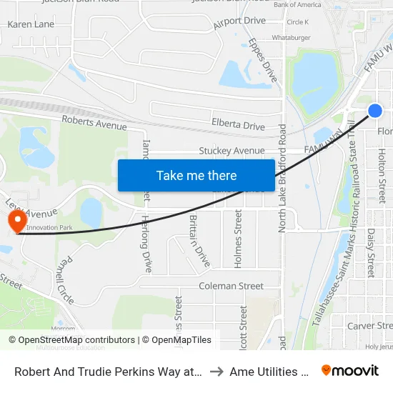 Robert And Trudie Perkins Way at Russell St Eb to Ame Utilities Building map
