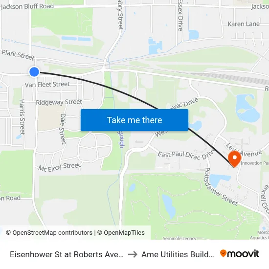 Eisenhower St at Roberts Ave Sb to Ame Utilities Building map