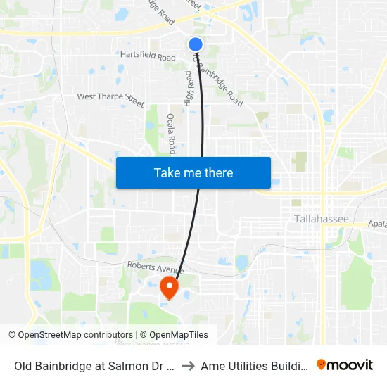 Old Bainbridge at Salmon Dr Sb to Ame Utilities Building map
