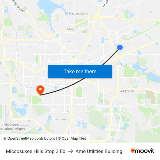 Miccosukee Hills Stop 3 Eb to Ame Utilities Building map